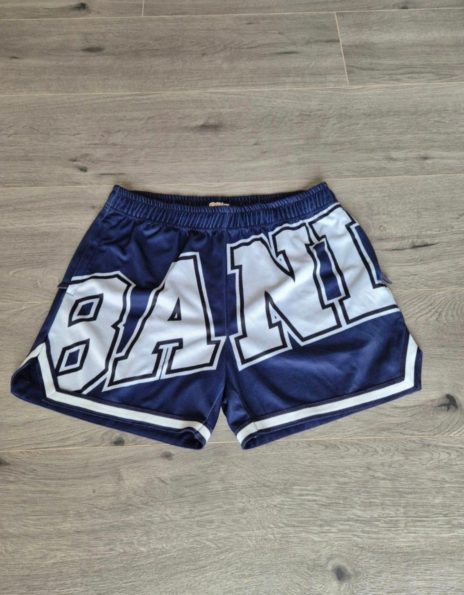 Clan de Banlieue Mesh Basketball Shorts Donkerblauw / Wit – Sportieve Short